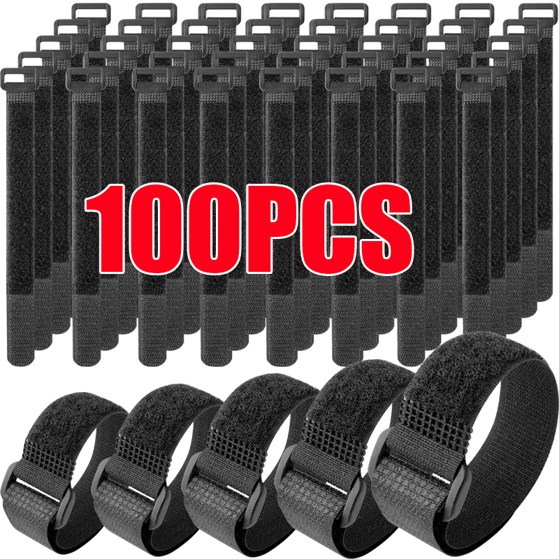 Gear Tie Reusable - 10-100pcs Reusable Hook and Loop Tie-downs
