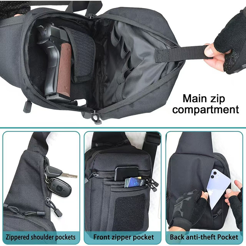 Tactical Pistol Gun Bag Concea - đánh giá và giá Edc Concealed Carry Sling Bag