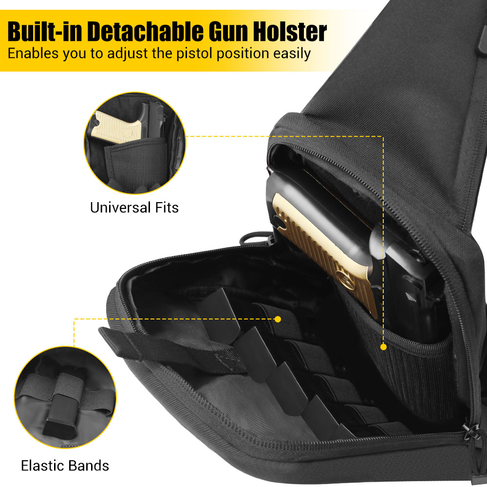 Tactical Pistol Gun Bag Concea - đánh giá và giá Edc Concealed Carry Sling Bag
