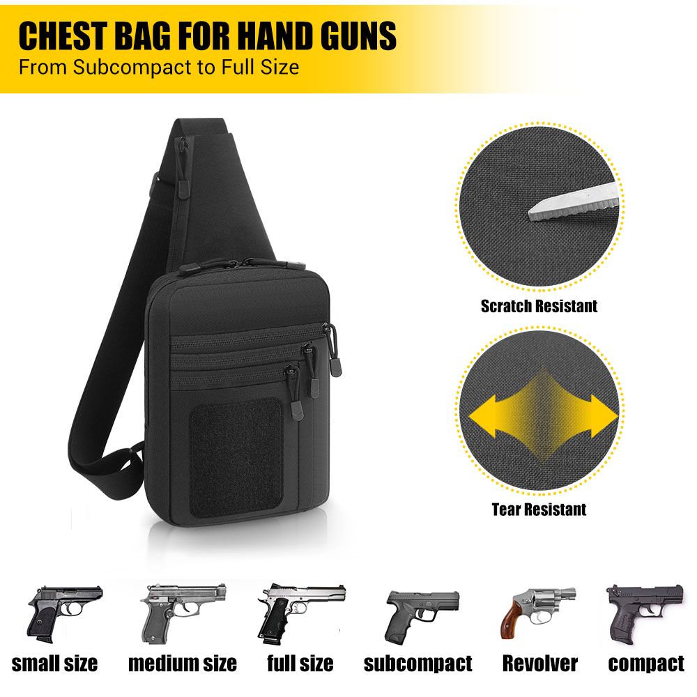 Tactical Pistol Gun Bag Concea - đánh giá và giá Edc Concealed Carry Sling Bag