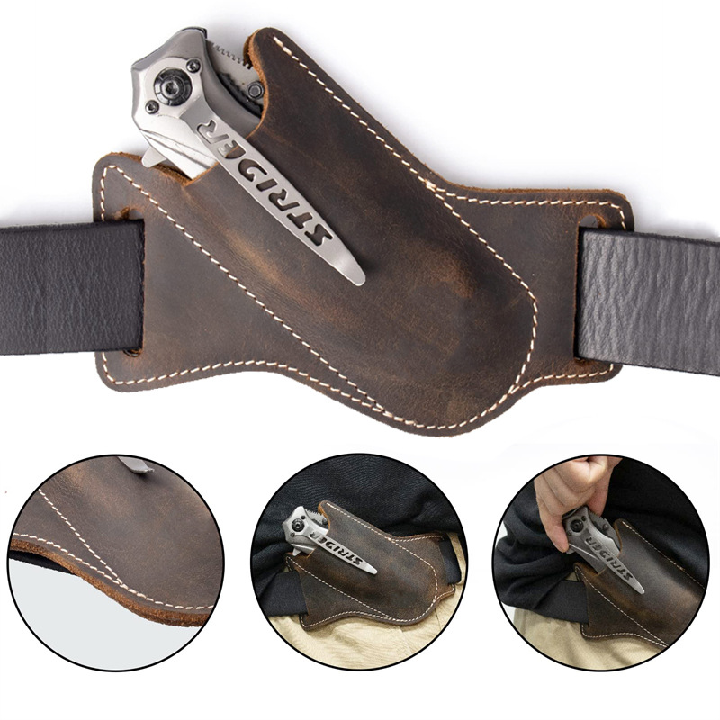 Leather Folding Knife Sheath,  - đánh giá và giá Edc Carry Belt Leather